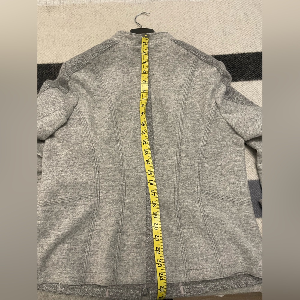 Gray wool zip-up jacket - Picture 4 of 6